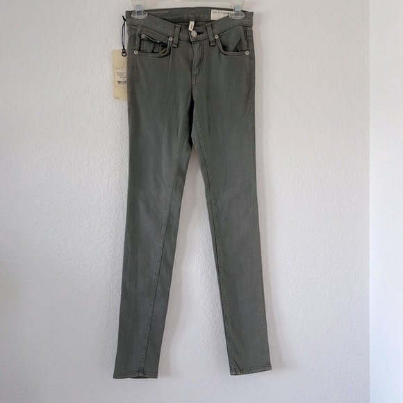 NWT Rag & Bone Skinny Jeans in Distressed Sage - Picture 9 of 12